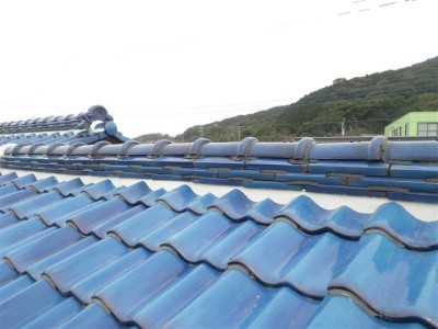 屋根漆喰　仕上がり