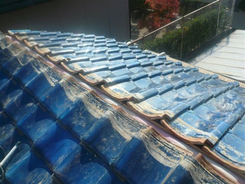 屋根の棟取り直し