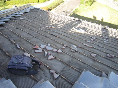 太宰府市　K邸様　ルーフィング張替え及び棟の取り直し　①