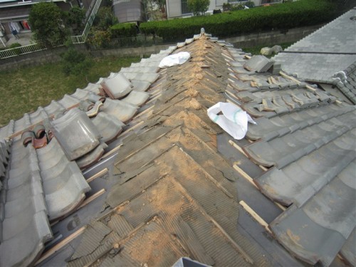 太宰府市　ルーフィング張替え及び棟の取り直し工事③